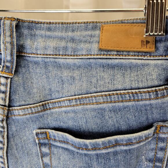BP Distressed Light Wash Skinny Jeans with Dark Wash Peek a Boo, 26 - Picture 8 of 10